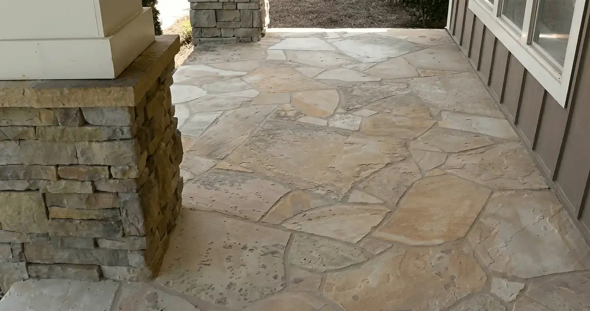 House entrance with professionally installed stone flooring in Tallahassee FL